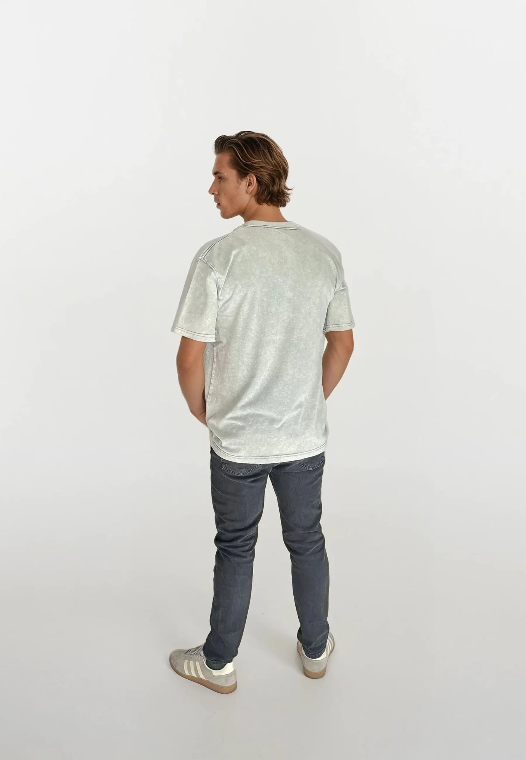 Ozzy Tee Acid Wash - Dusty Blue sold by Legends product image thumbnail 2