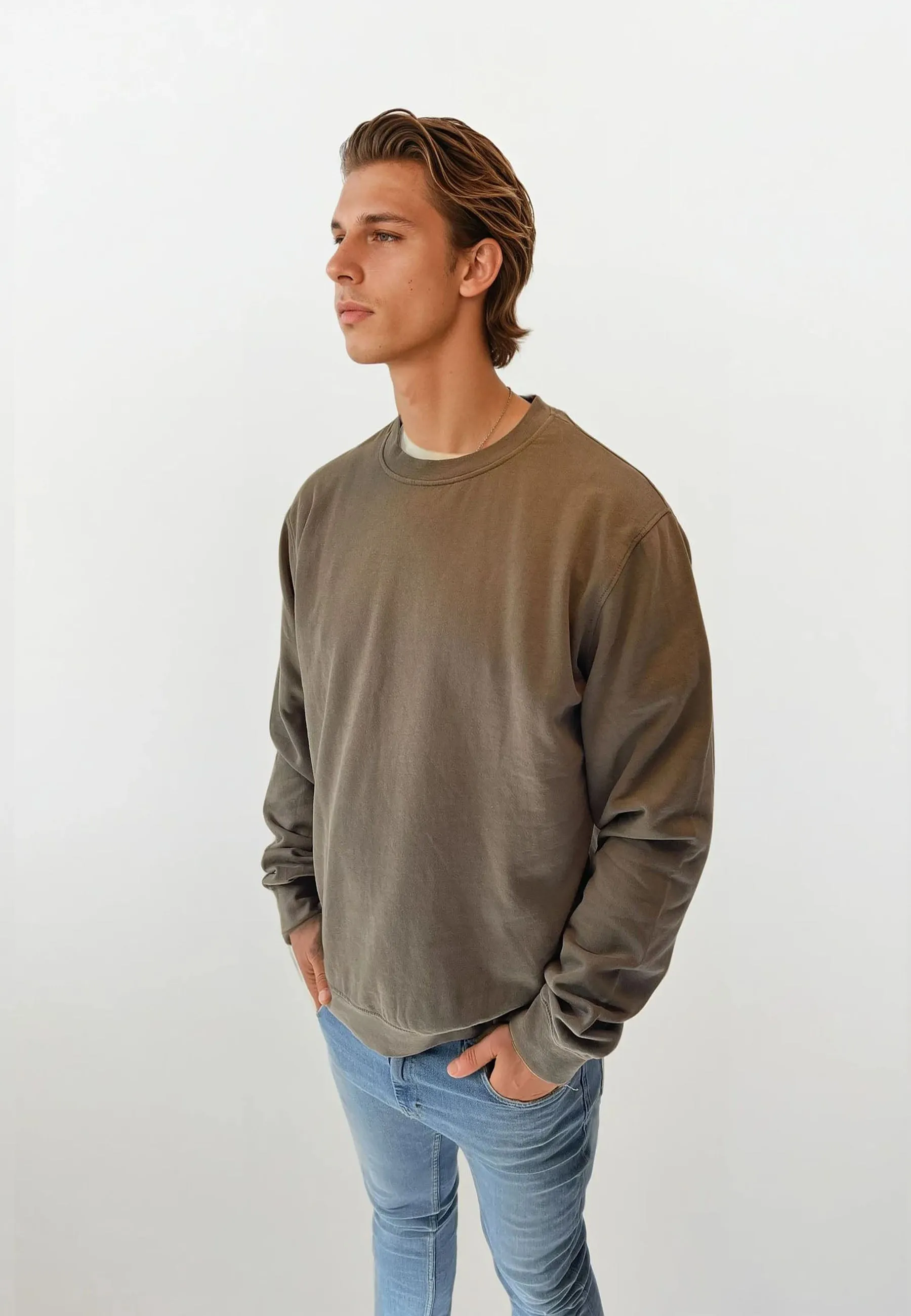 Johannes Crewneck Garment Dyed - Teak Brown sold by Legends product image thumbnail 3
