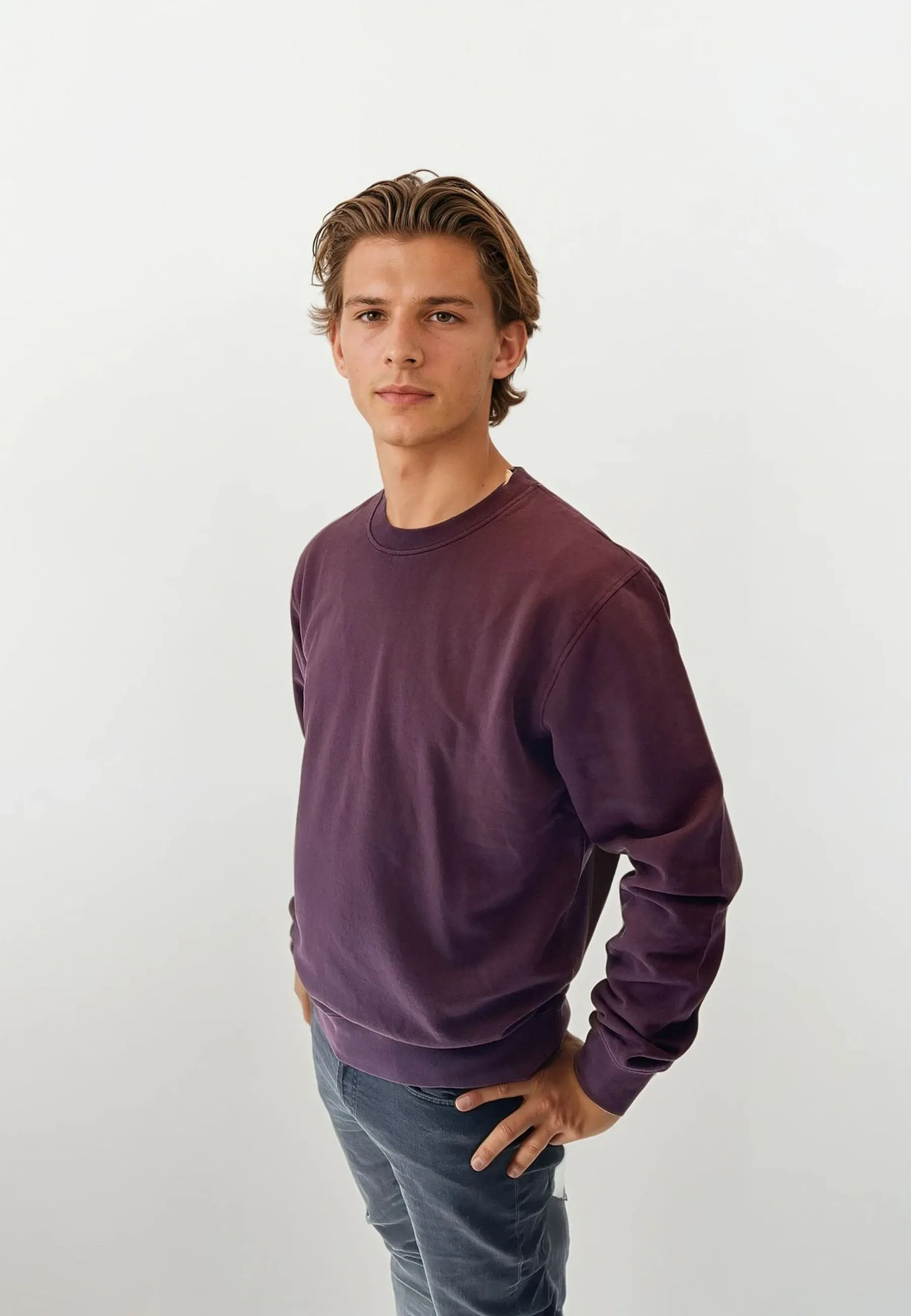 Johannes Crewneck Garment Dyed - Plum sold by Legends product image thumbnail 2