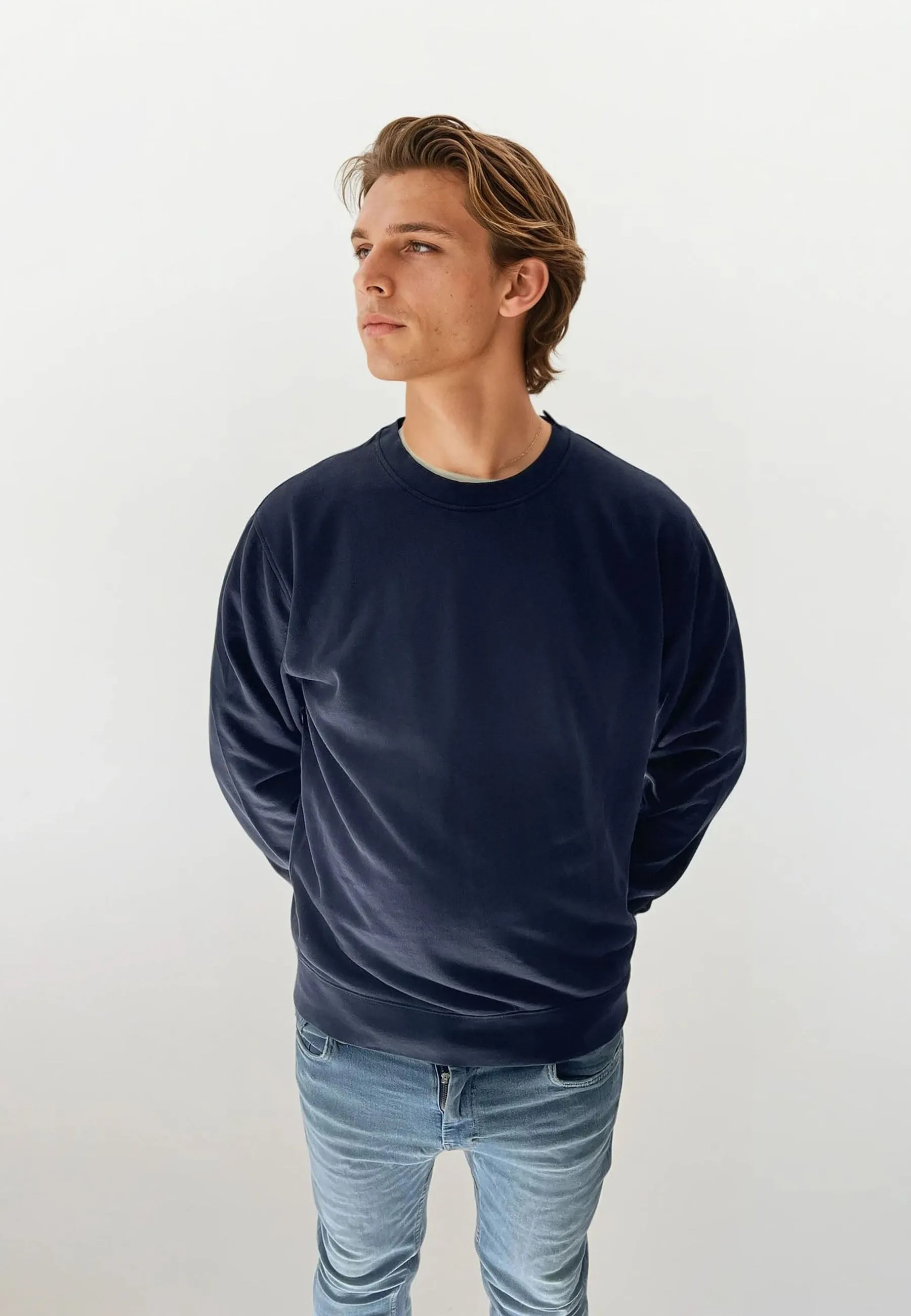Johannes Crewneck Garment Dyed - Navy sold by Legends product image thumbnail 3