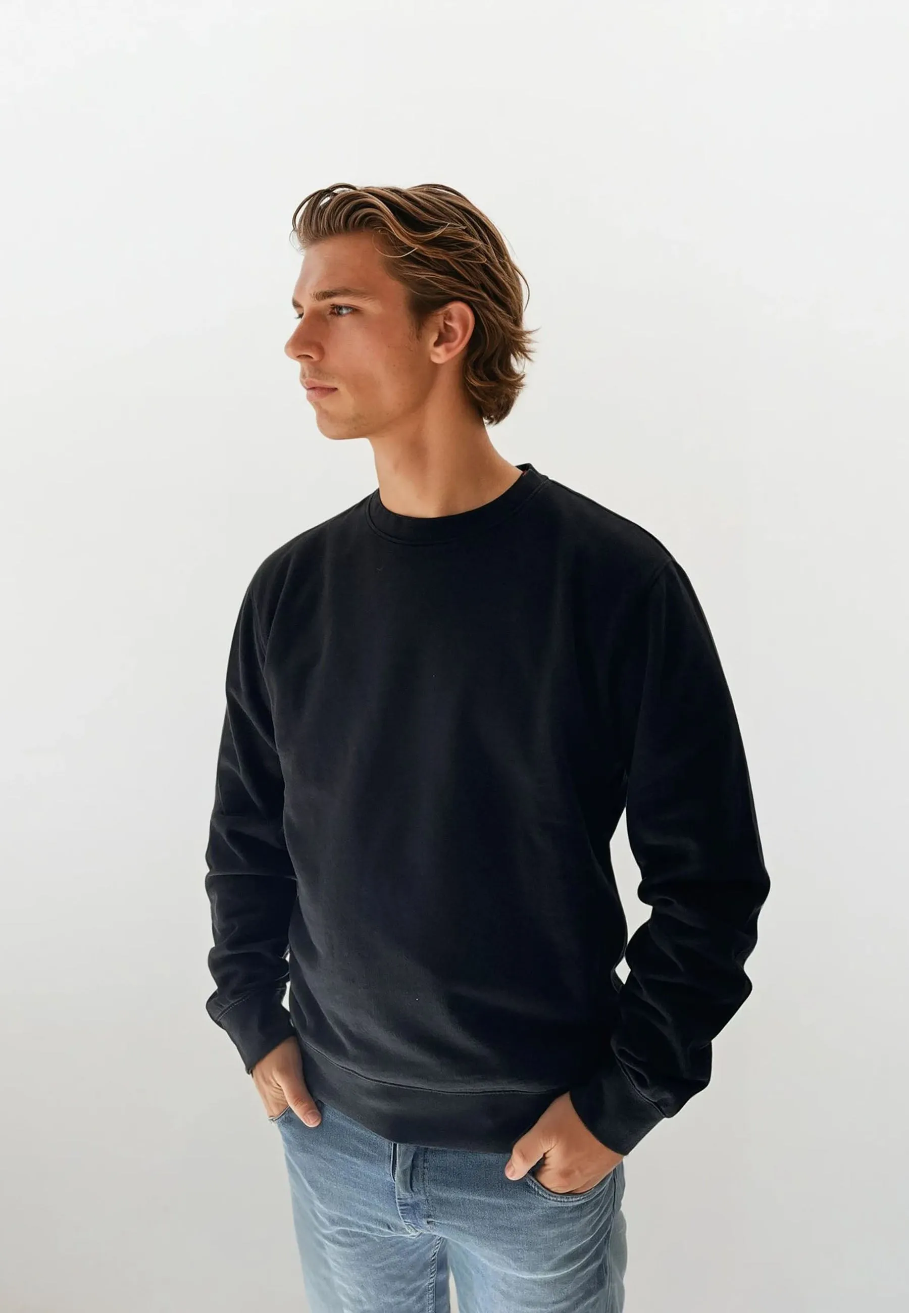 Johannes Crewneck Garment Dyed - Black sold by Legends product image thumbnail 2