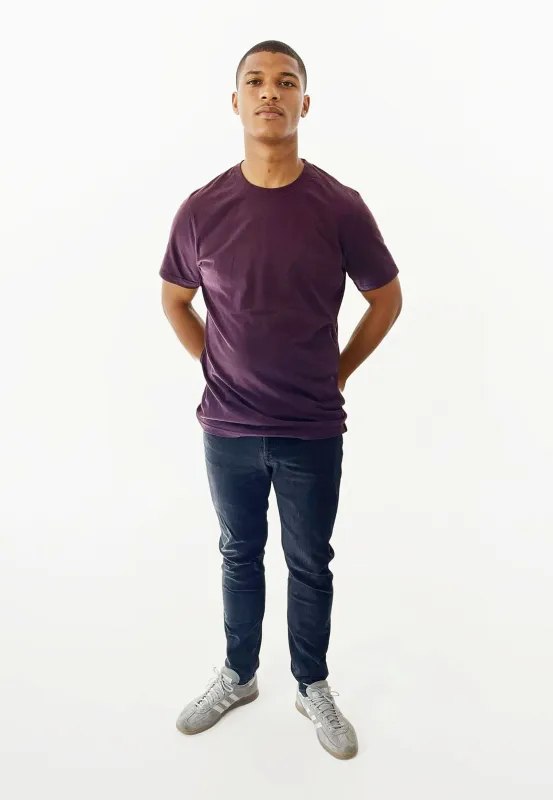 Anders Tee Garment Dyed - Plum sold by Legends