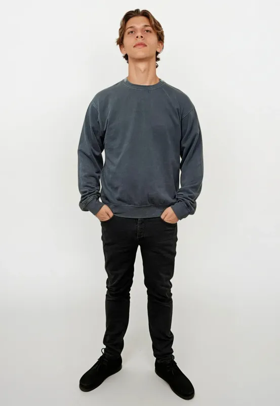 Ollie Crewneck Acid Wash - Indigo sold by Legends