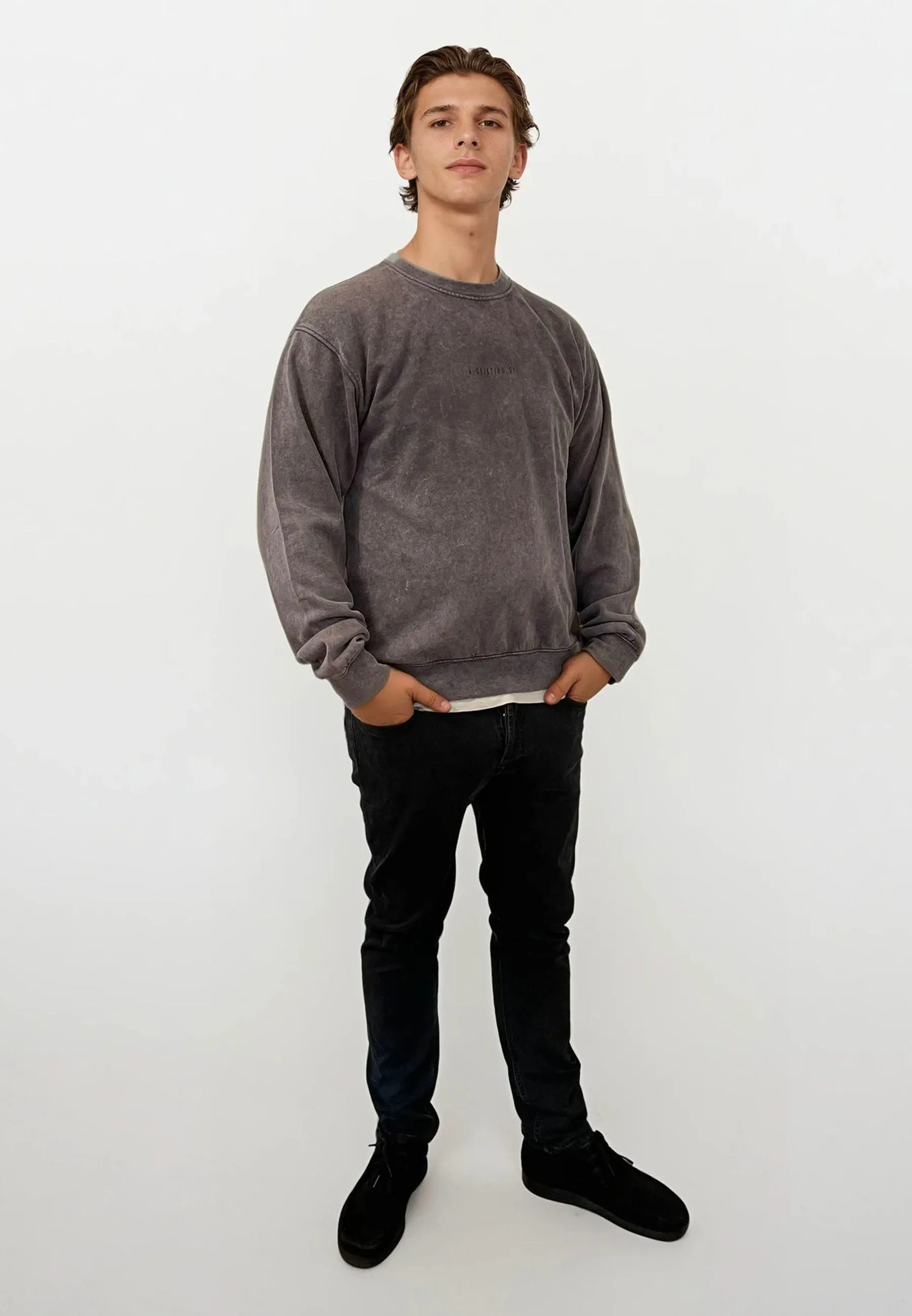 Ollie Crewneck Acid Wash - Plum sold by Legends product image thumbnail 3