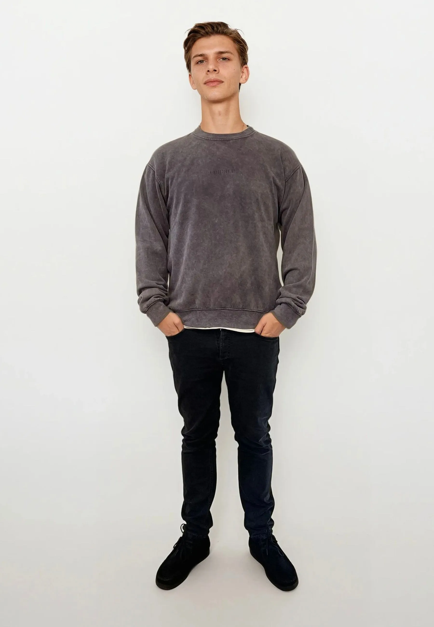 Ollie Crewneck Acid Wash - Plum sold by Legends