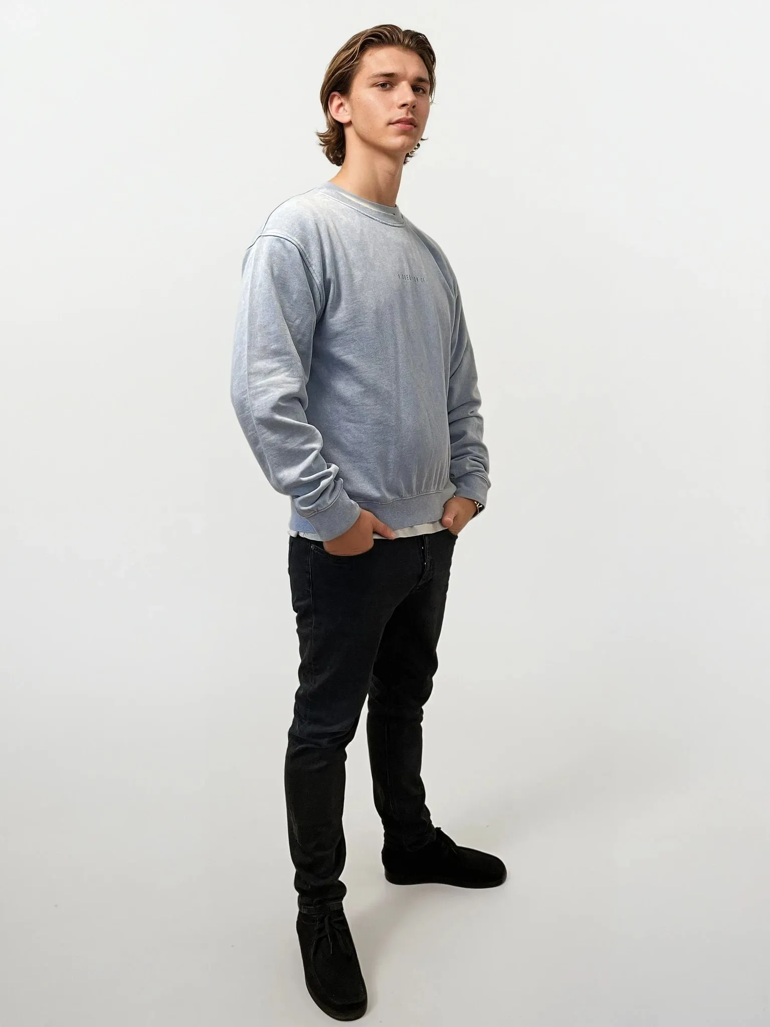 Ollie Crewneck Acid Wash - Light Blue sold by Legends product image thumbnail 3