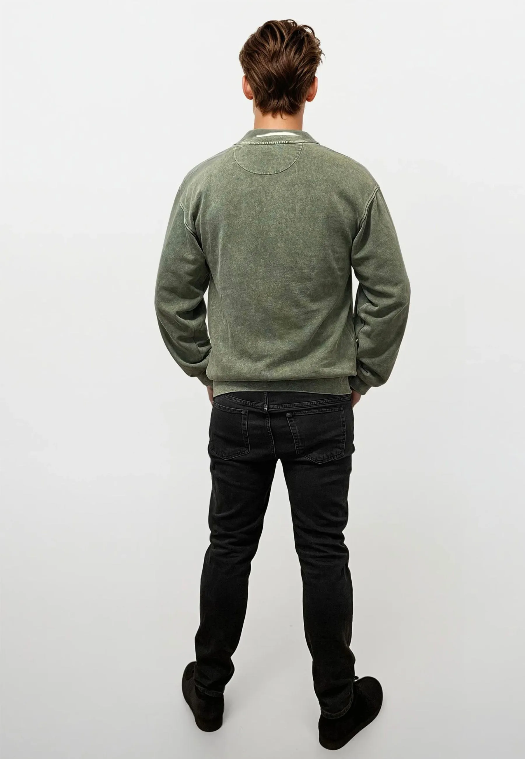 Ollie Crewneck Acid Wash - Dusty Green sold by Legends product image thumbnail 2