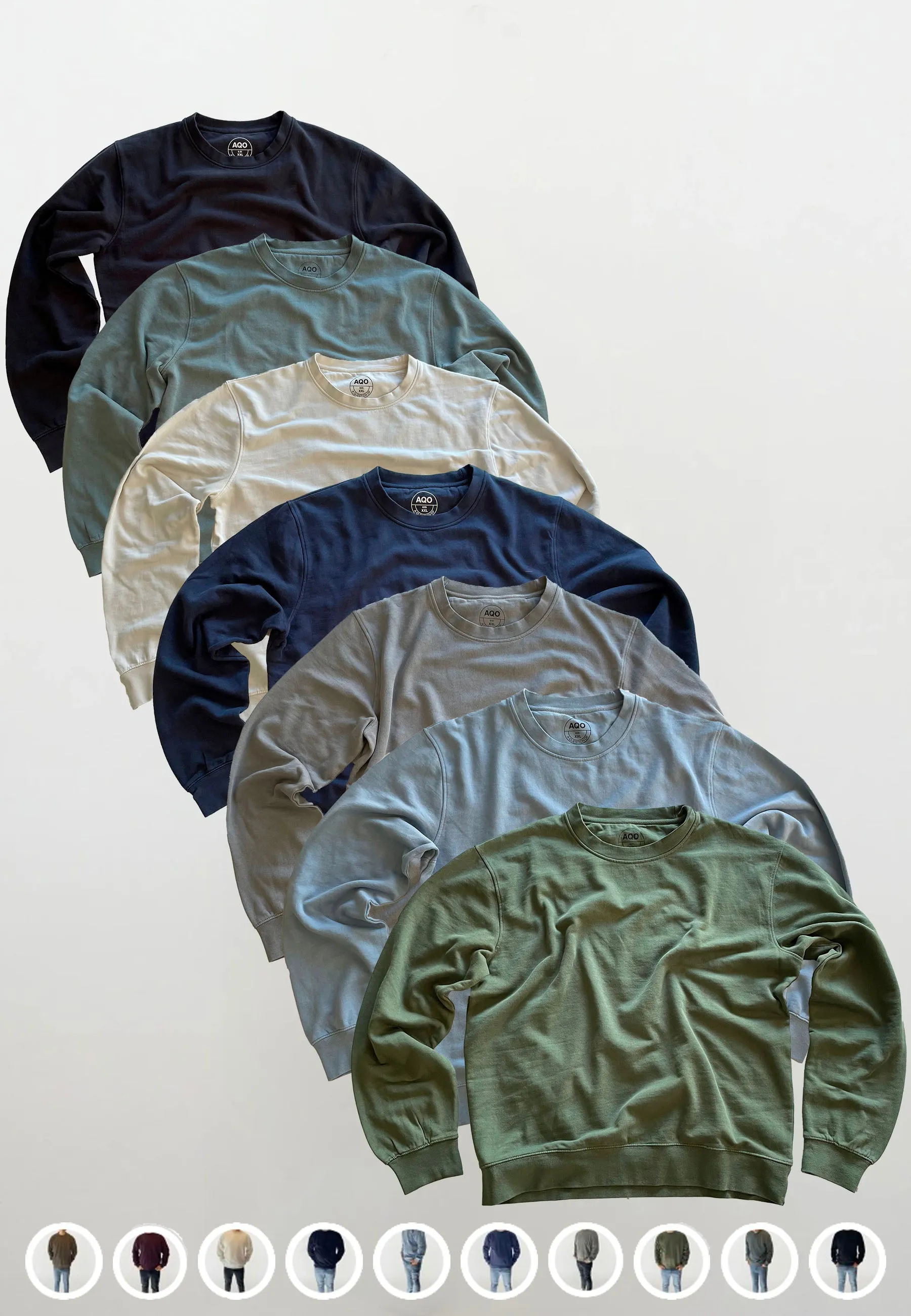 Johannes Crewneck Garment 7 PACK vælg imellem 10 FARVER sold by Legends