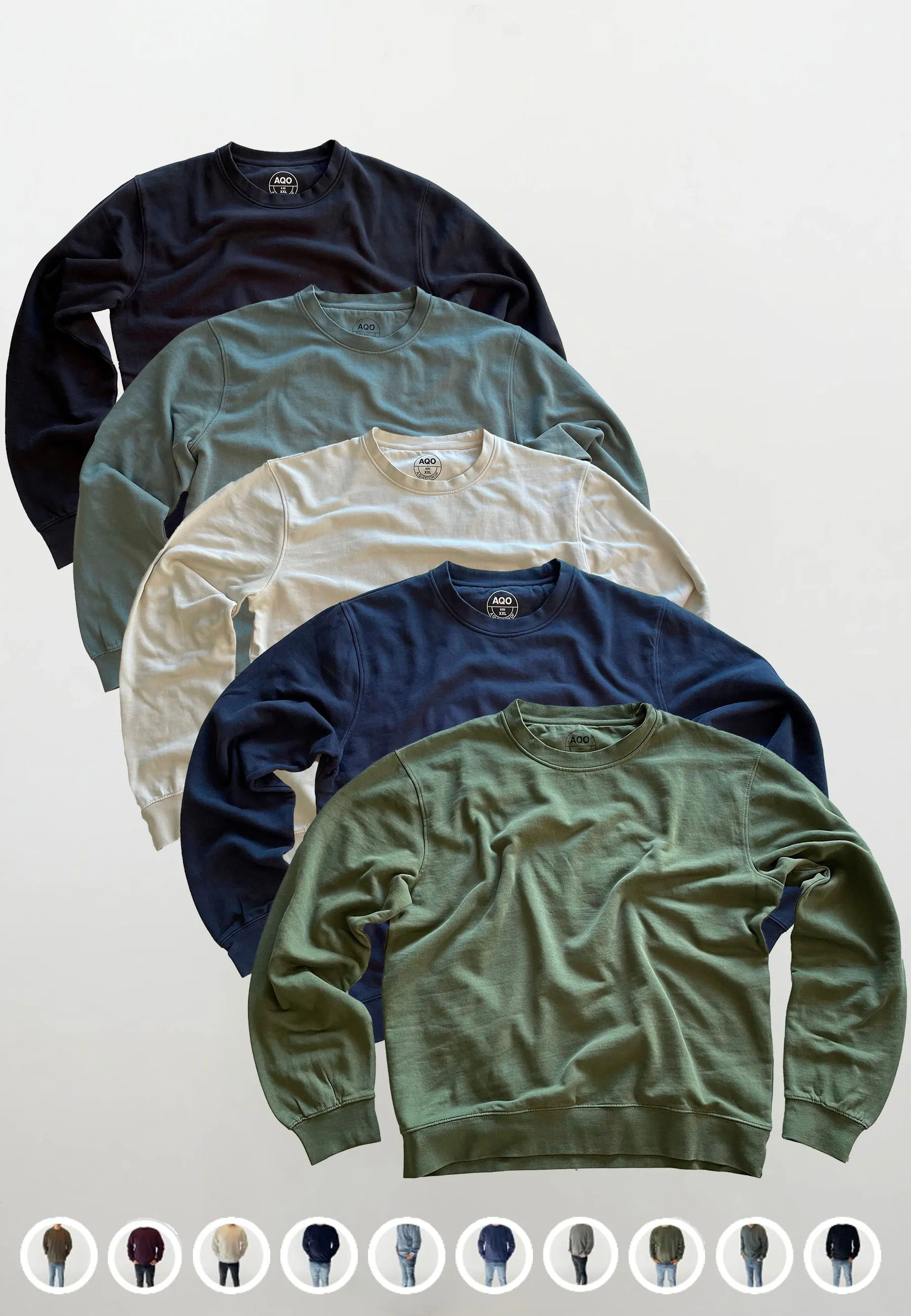 Johannes Crewneck Garment 5 PACK vælg imellem 10 FARVER sold by Legends