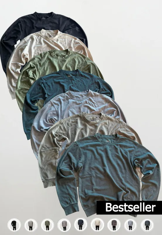 Ollie Crewneck Acid Wash 7 PACK vælg imellem 9 FARVER sold by Legends