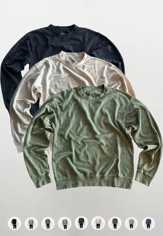 Ollie Crewneck Acid Wash 3 PACK vælg imellem 9 FARVER sold by Legends