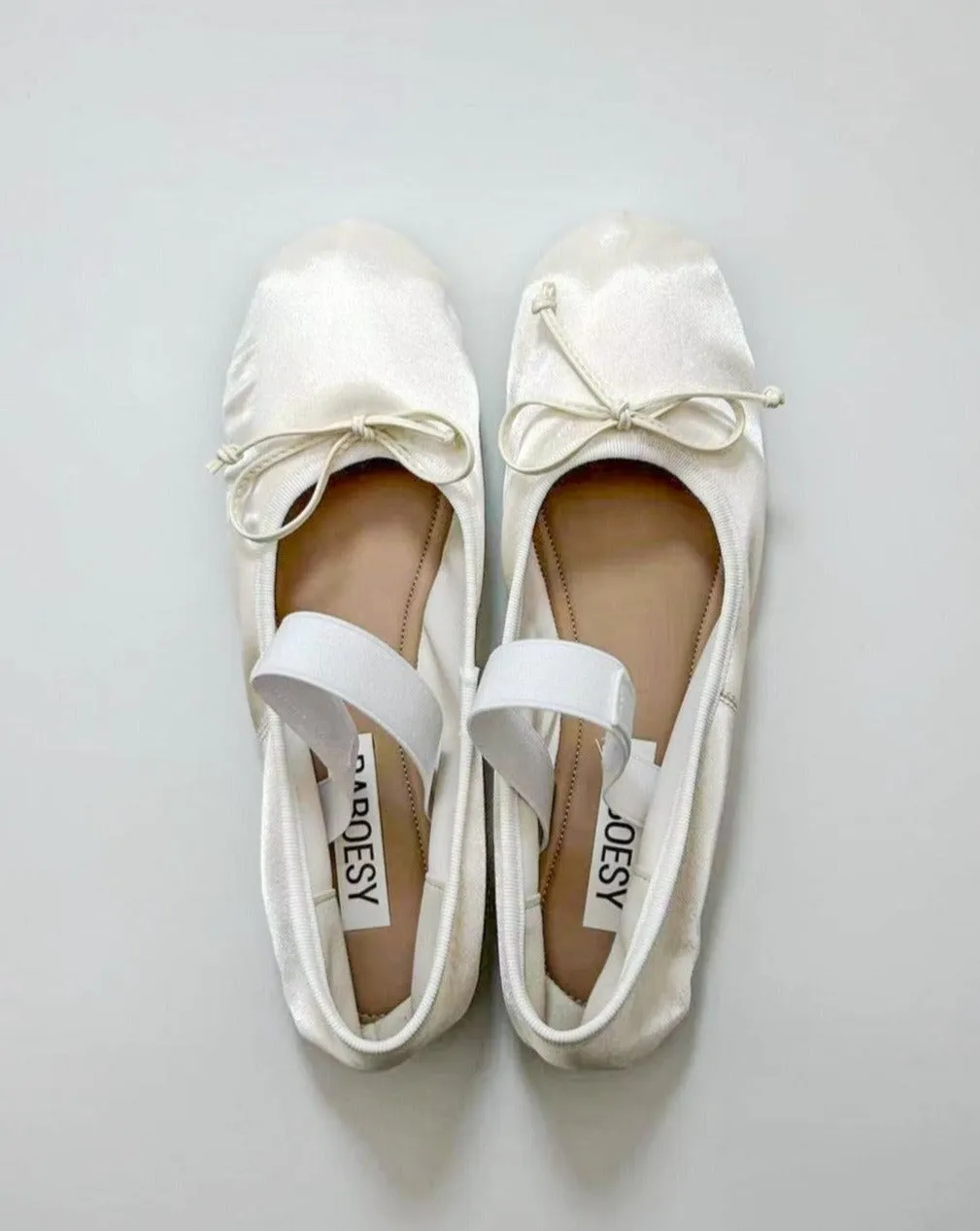 Satin Round Toe Ballerinas sold by Raboesy product image thumbnail 2