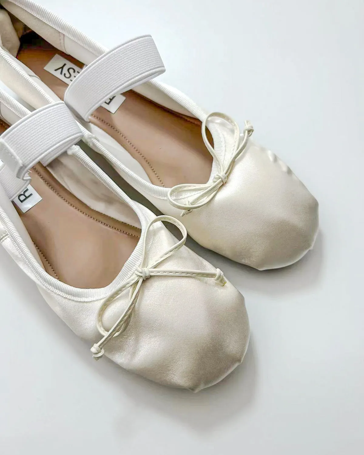 Satin Round Toe Ballerinas sold by Raboesy product image thumbnail 5