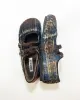 Faux Fur Lattice Double Straps Flats sold by Raboesy