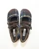 Faux Fur Lattice Double Straps Flats sold by Raboesy