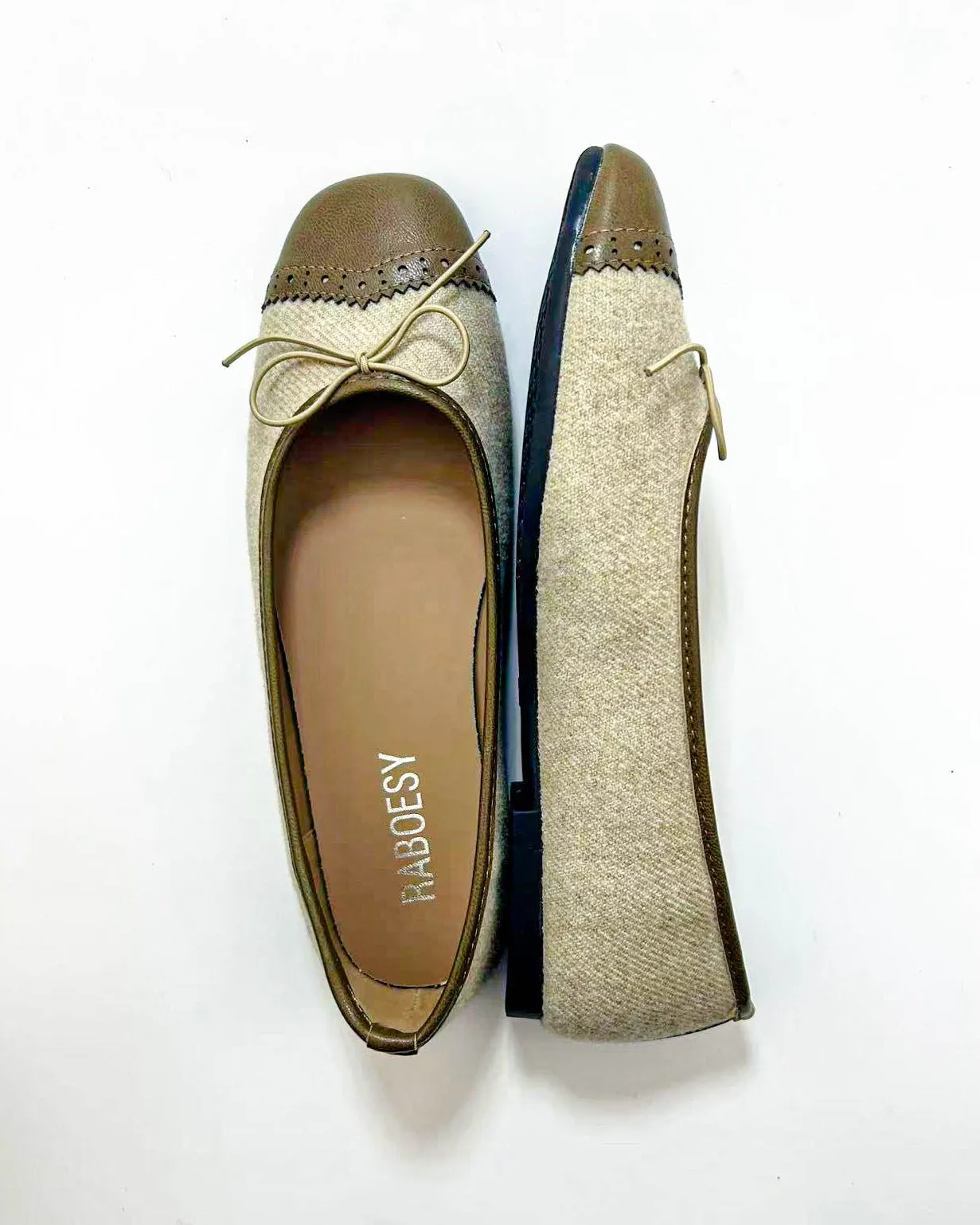 Color Block Round Toe Flats sold by Raboesy product image thumbnail 2