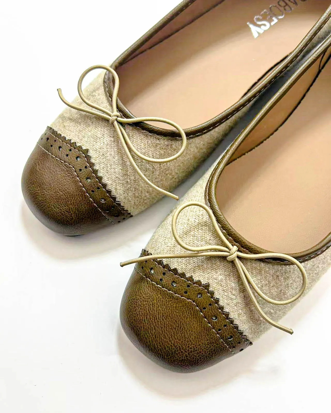 Color Block Round Toe Flats sold by Raboesy product image thumbnail 4