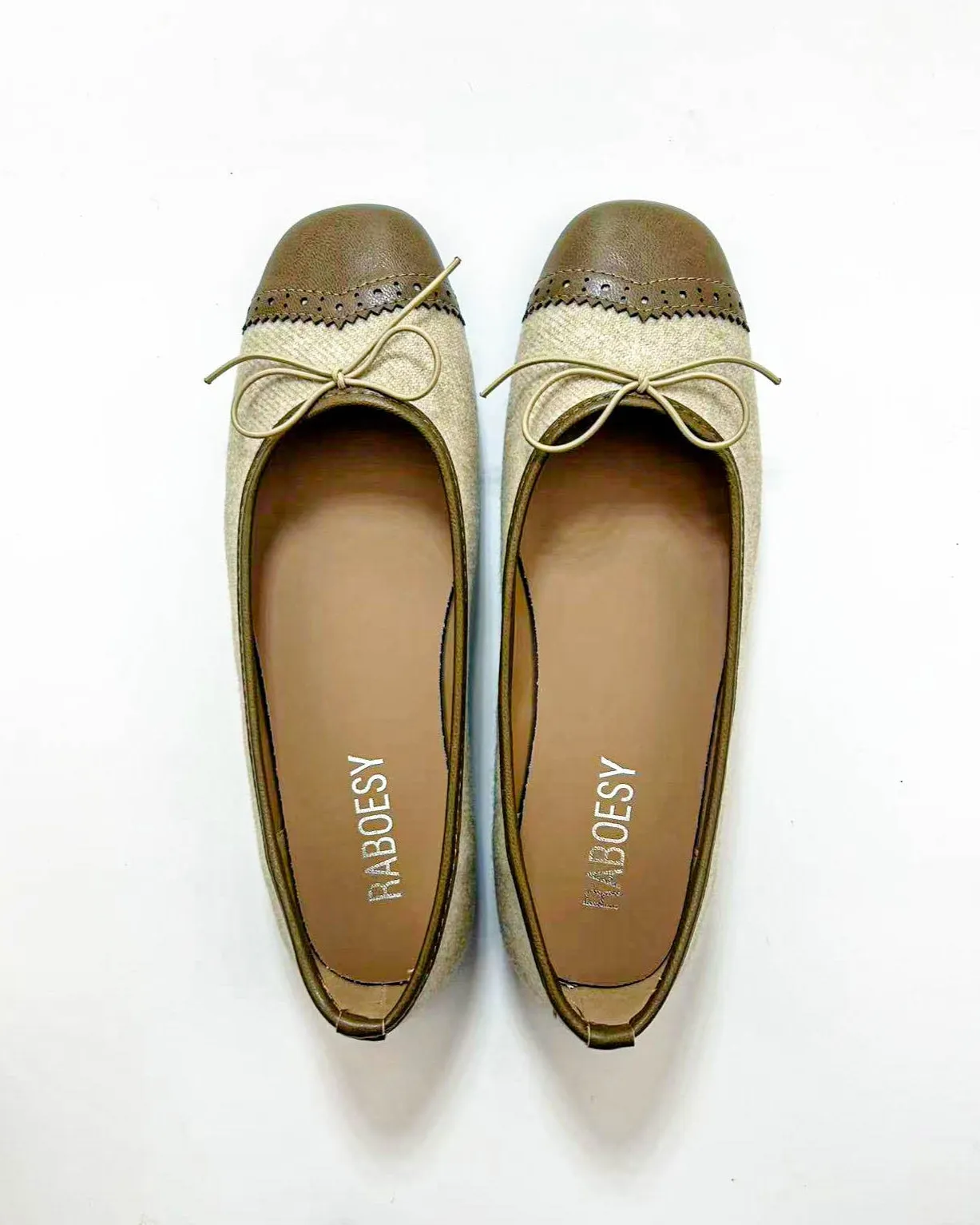 Color Block Round Toe Flats sold by Raboesy