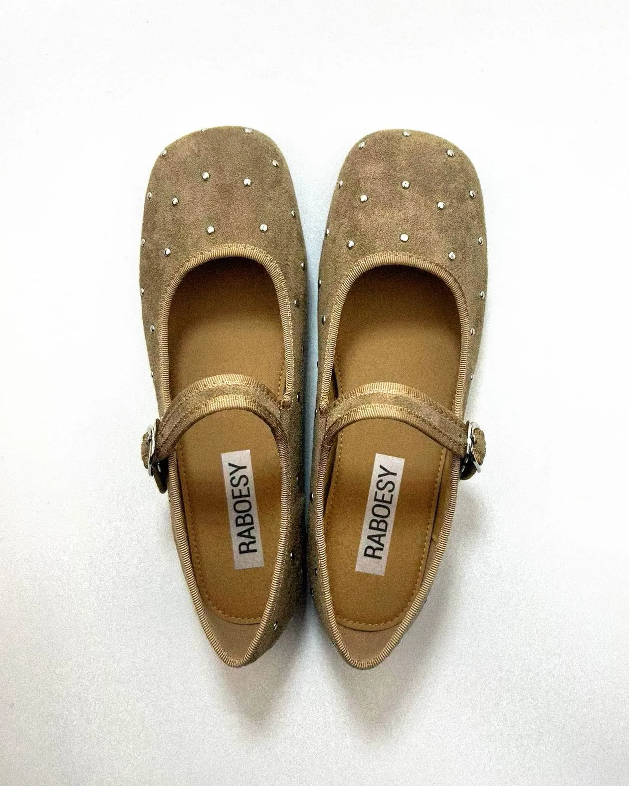 Studded Suede Mary Janes sold by Raboesy