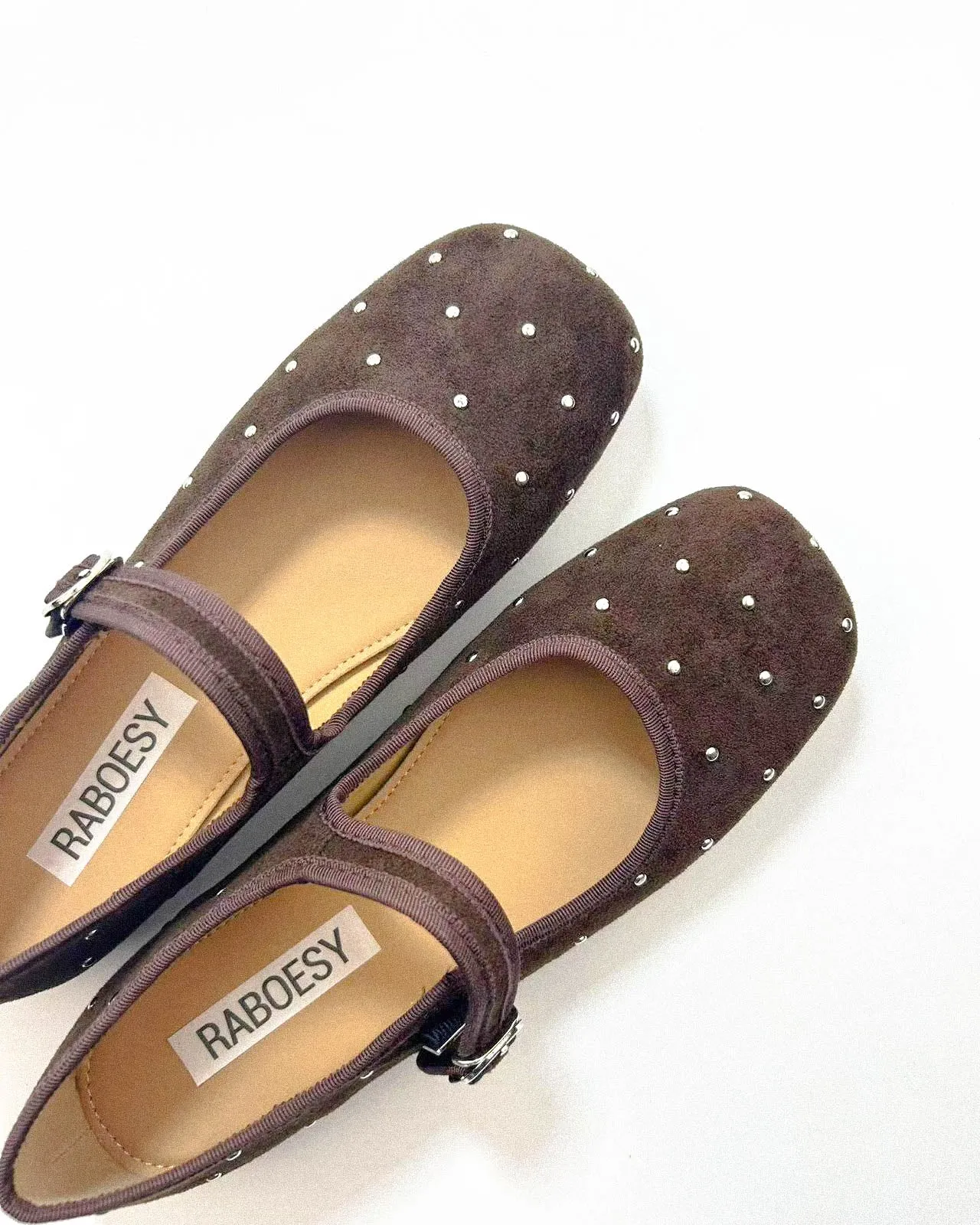 Studded Suede Mary Janes sold by Raboesy product image thumbnail 4