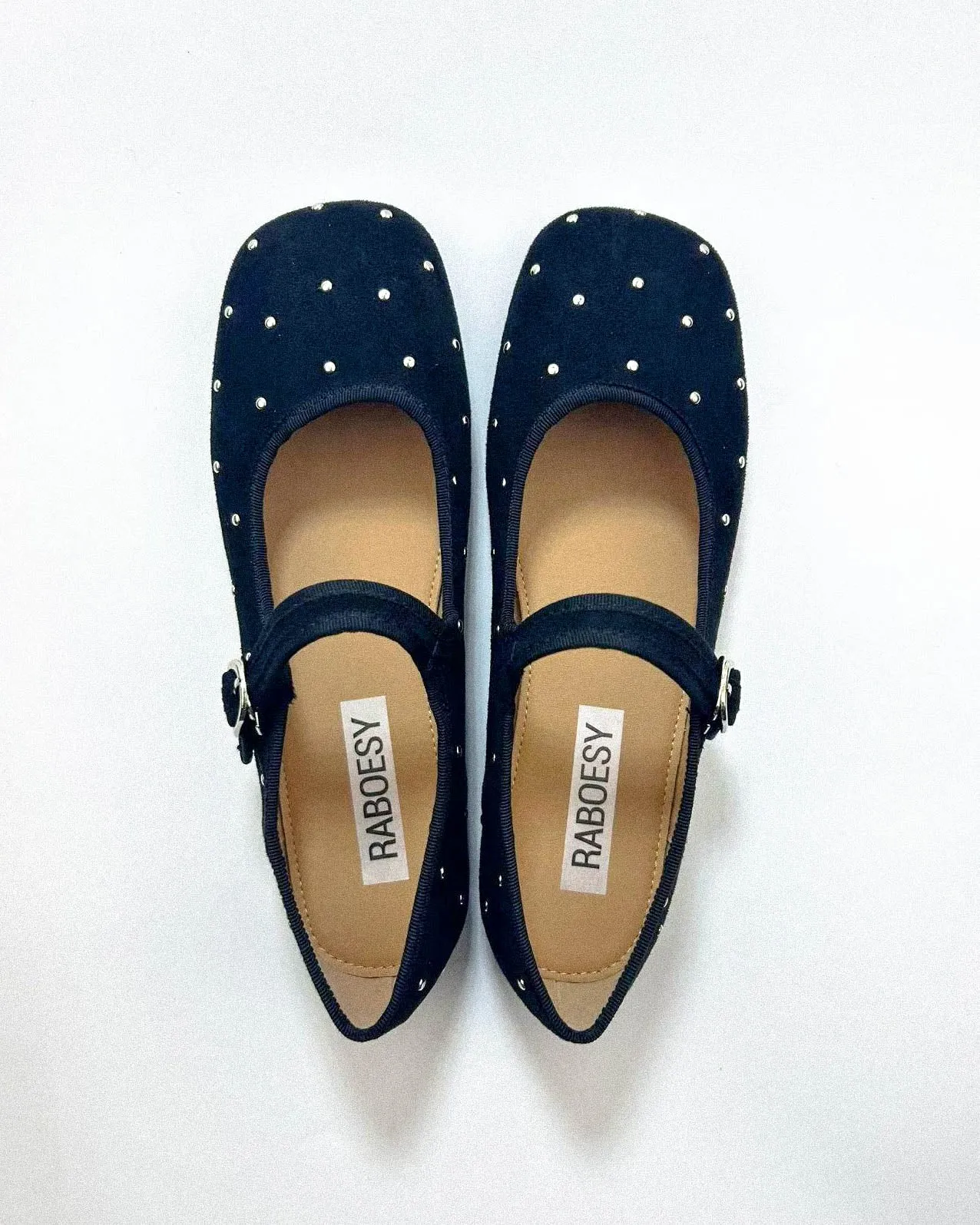 Studded Suede Mary Janes sold by Raboesy product image thumbnail 2