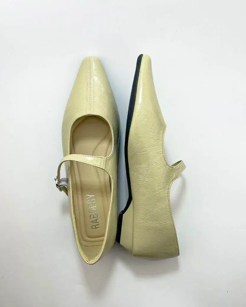 Point Toe Wedge Heel Mary Janes sold by Raboesy product image thumbnail 2