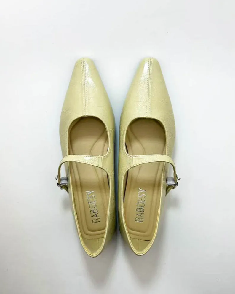Point Toe Wedge Heel Mary Janes sold by Raboesy