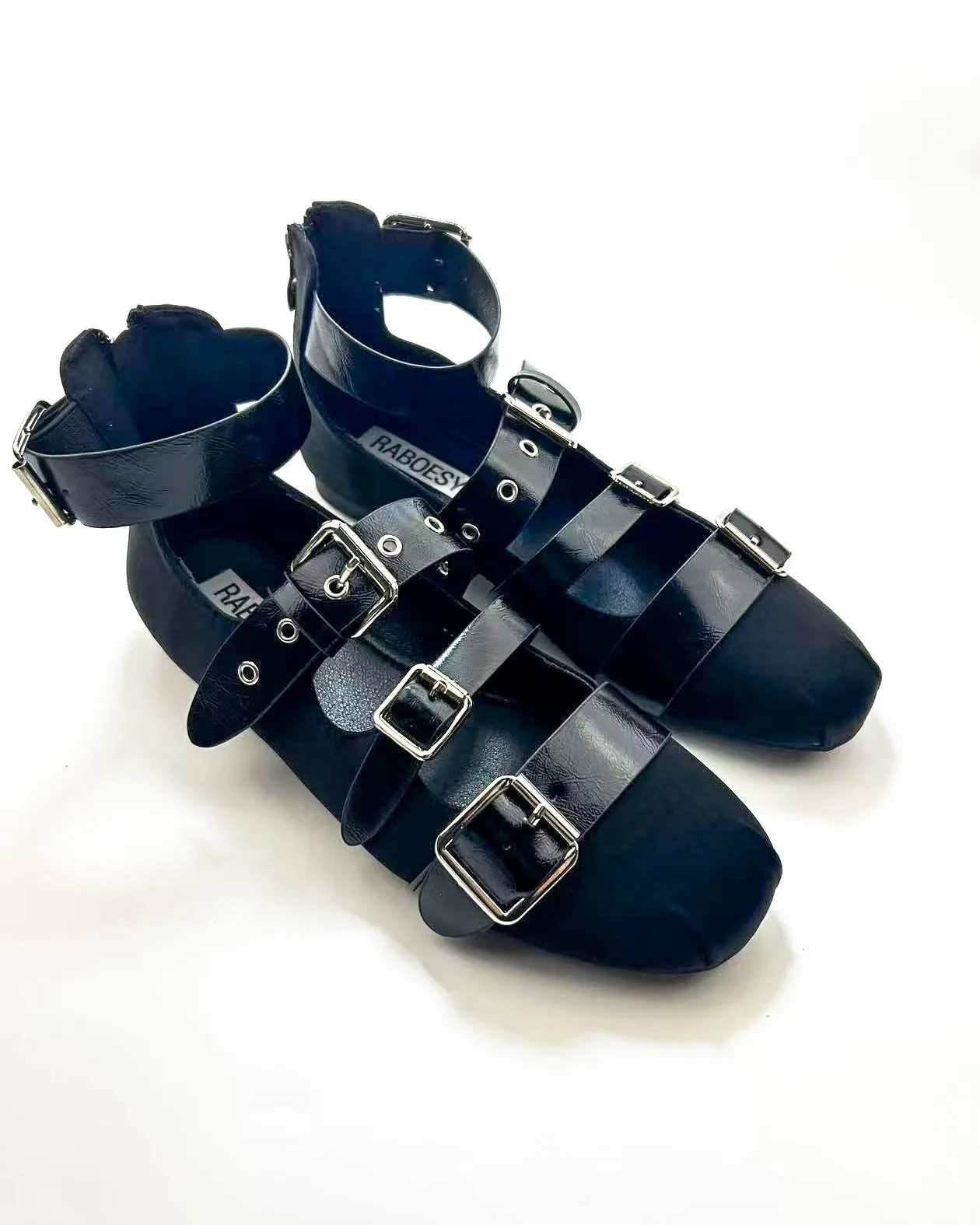 Three Straps Satin Round Toe Flats sold by Raboesy product image thumbnail 2