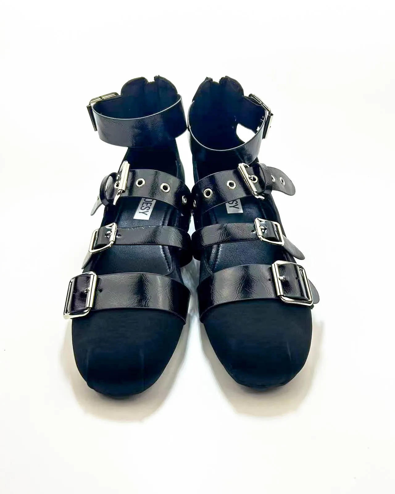 Three Straps Satin Round Toe Flats sold by Raboesy product image thumbnail 4