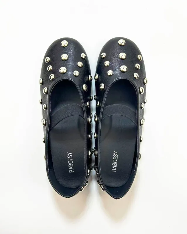 Studded Single Band Ballet Flats sold by Raboesy