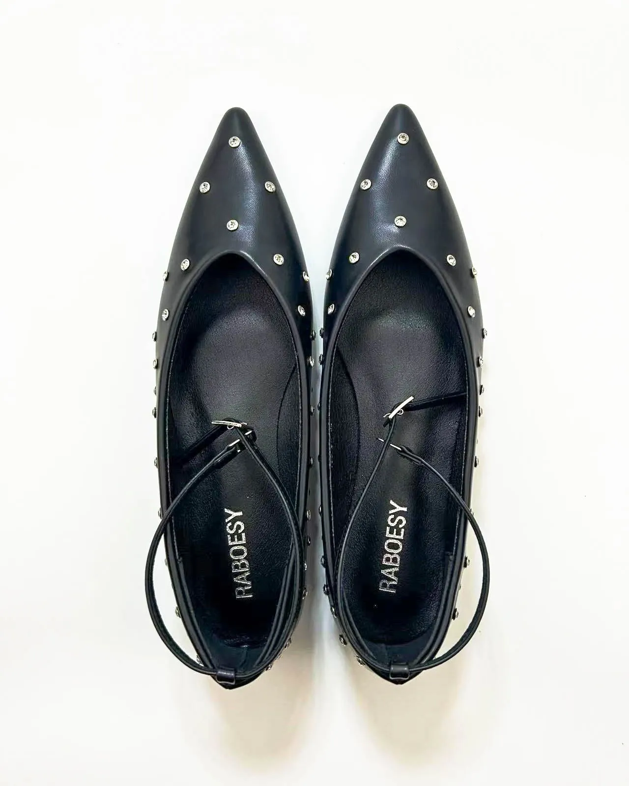 Studded Point Toe Ballet Flats sold by Raboesy