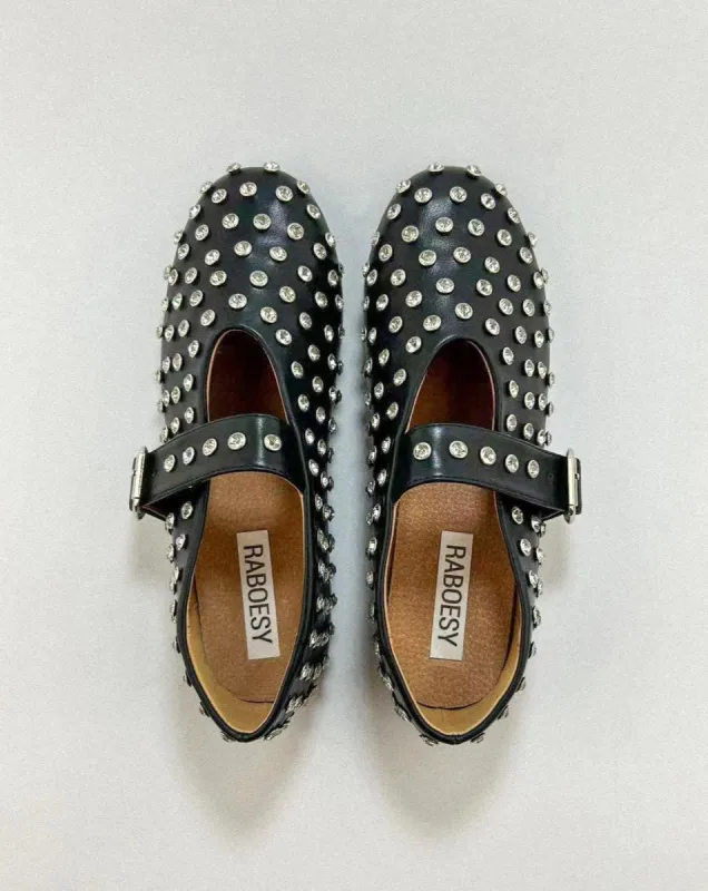 Round Toe Studs Mary Janes sold by Raboesy