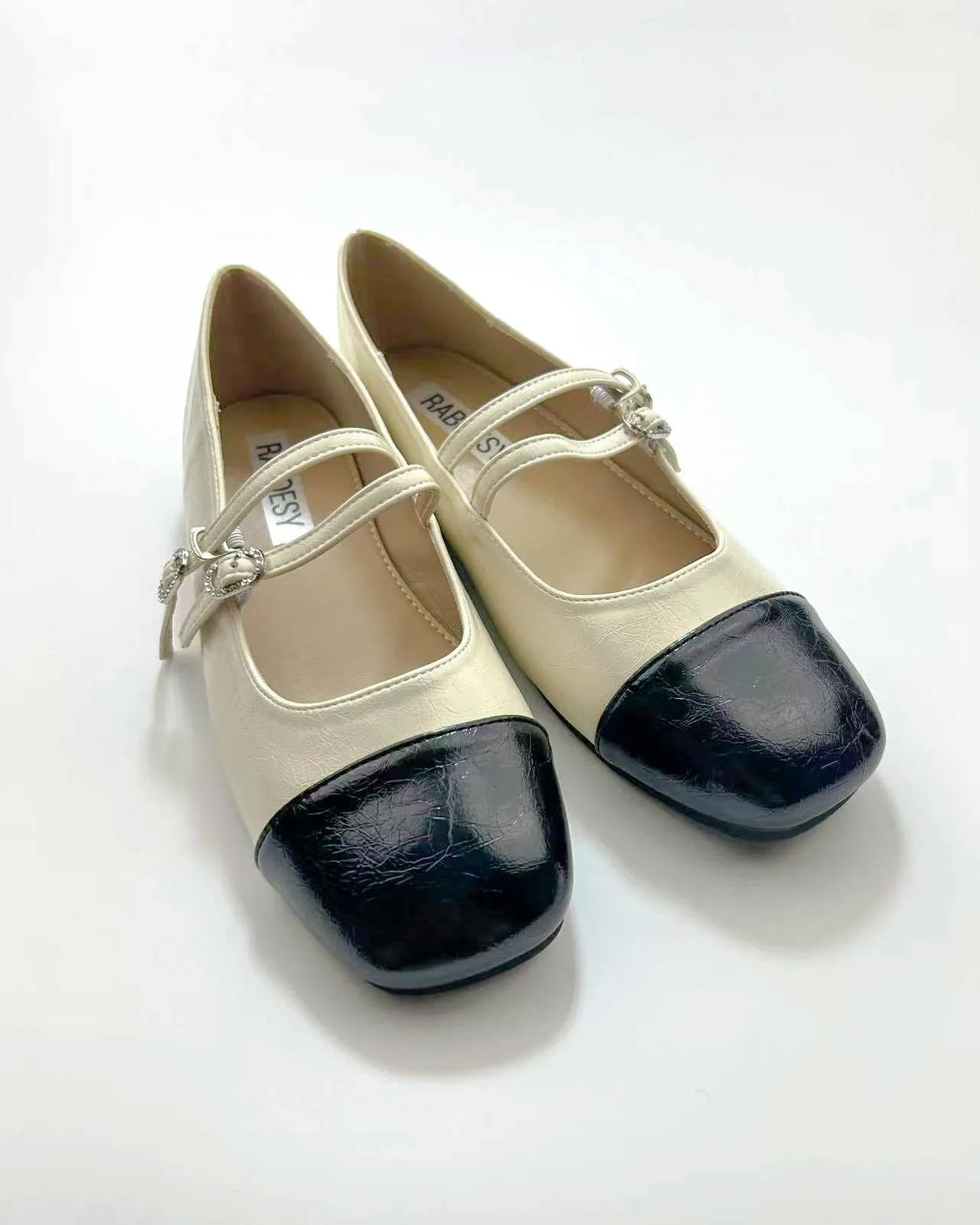 Color Block Double Straps Flats sold by Raboesy product image thumbnail 5