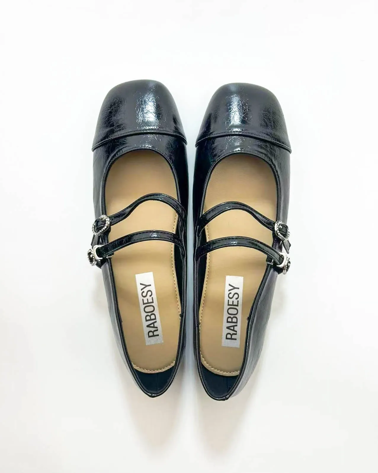 Color Block Double Straps Flats sold by Raboesy product image thumbnail 3