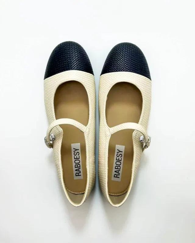 Knitted Color Block Mary Jane Flats sold by Raboesy
