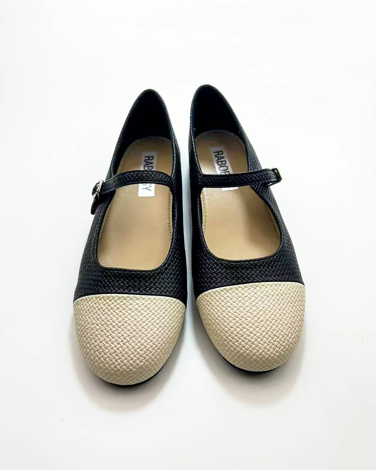 Knitted Color Block Mary Jane Flats sold by Raboesy product image thumbnail 3