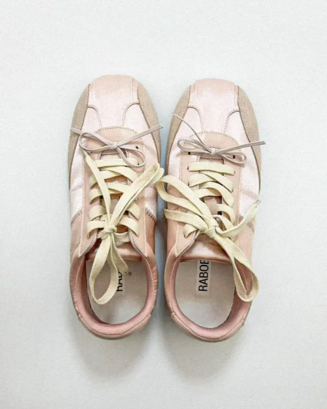 Satin Lace Up Ballet Sneakers sold by Raboesy