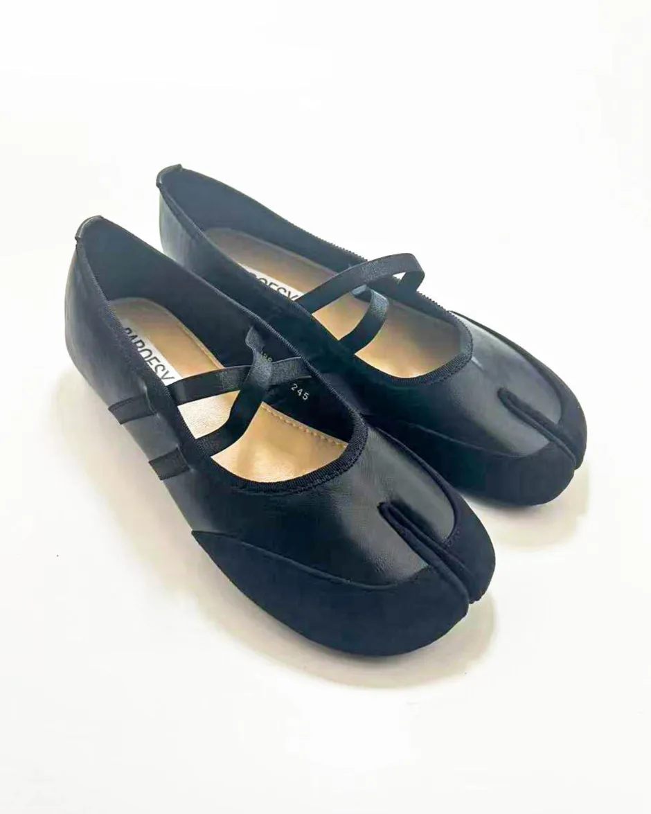 Cross Straps Tabi Ballet Sneakers sold by Raboesy product image thumbnail 3