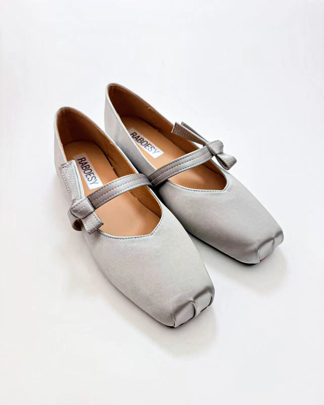 Satin Bow Strap Ballet Flats sold by Raboesy product image thumbnail 4