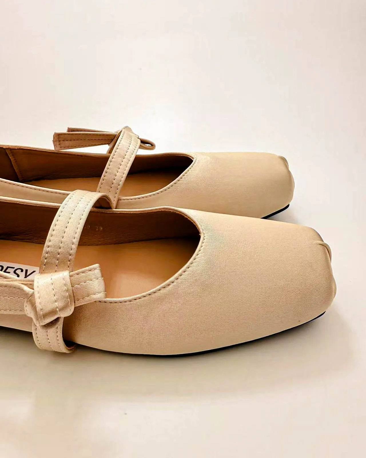 Satin Bow Strap Ballet Flats sold by Raboesy product image thumbnail 5