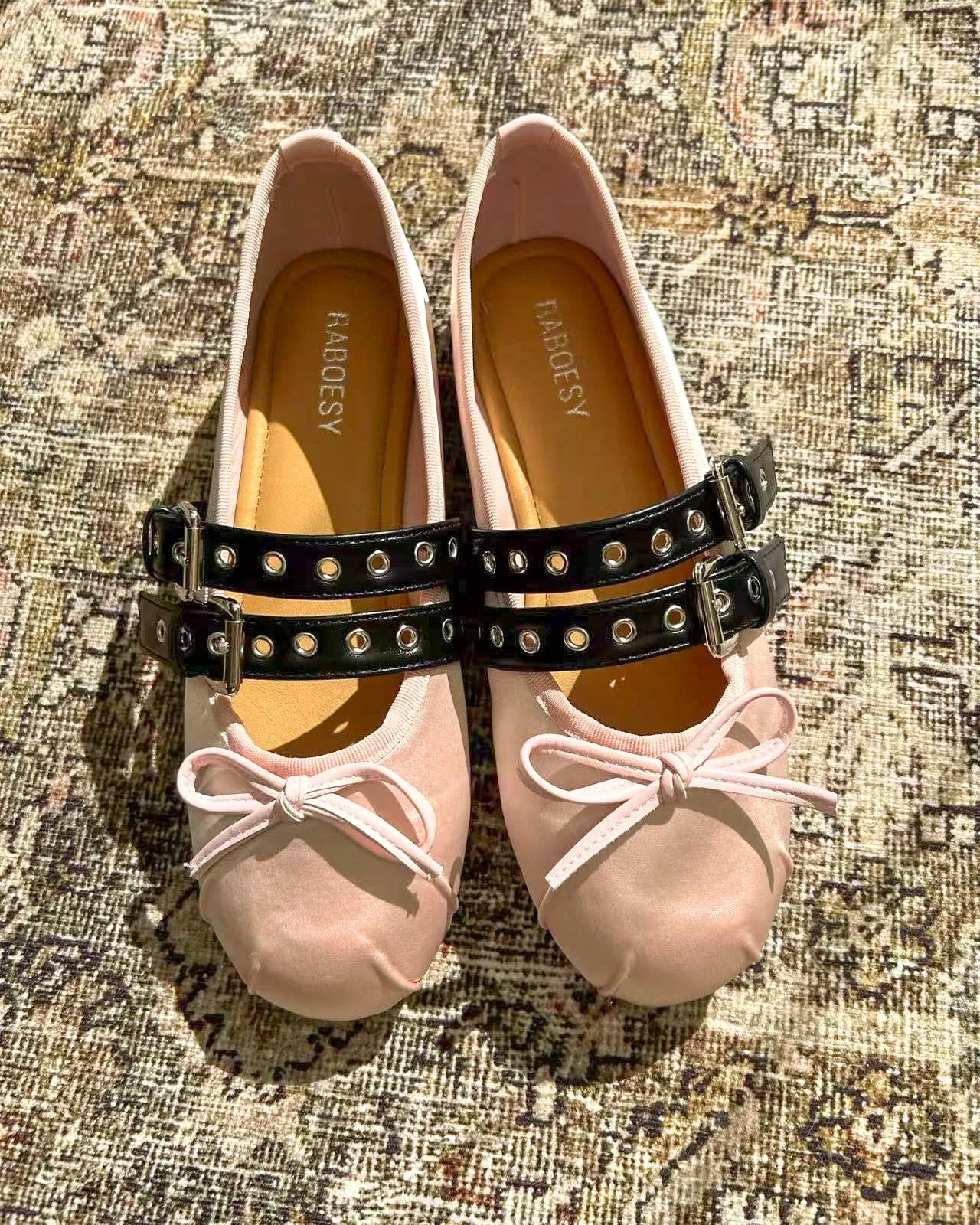 Satin Double Straps Ballet Flats sold by Raboesy product image thumbnail 2