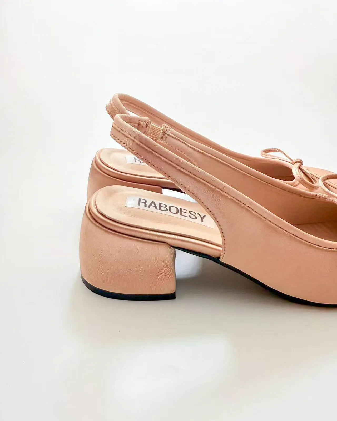 Satin Bow Tie Sandal Pumps sold by Raboesy product image thumbnail 5