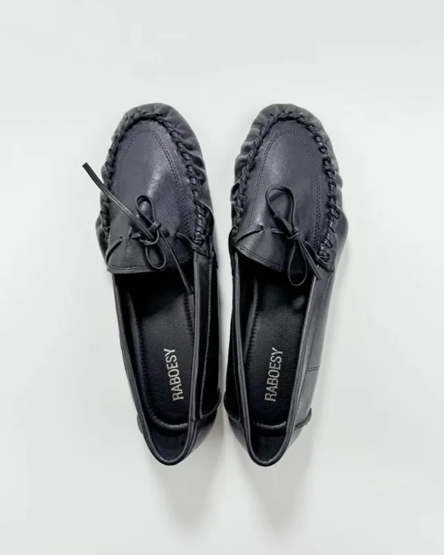 Round Toe Tie Bow Loafers sold by Raboesy