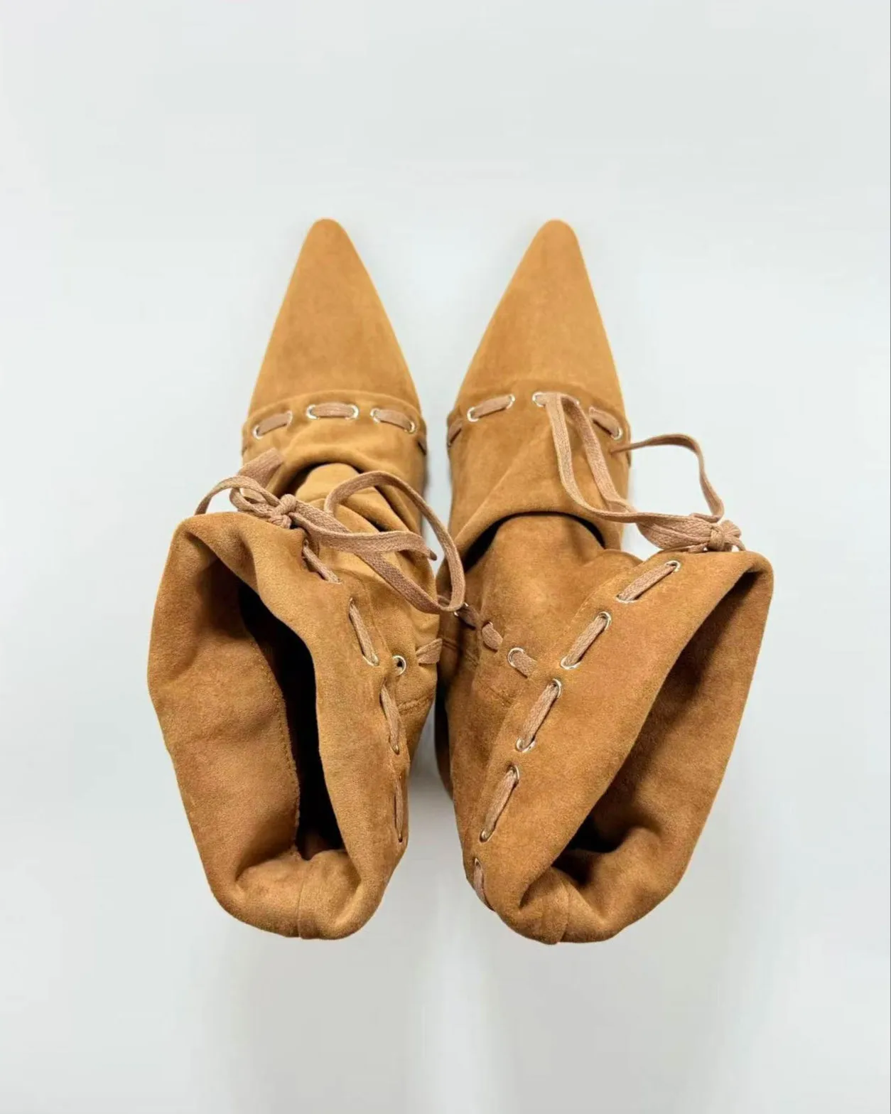 Suede Middle Top Point Toe Boots sold by Raboesy product image thumbnail 2