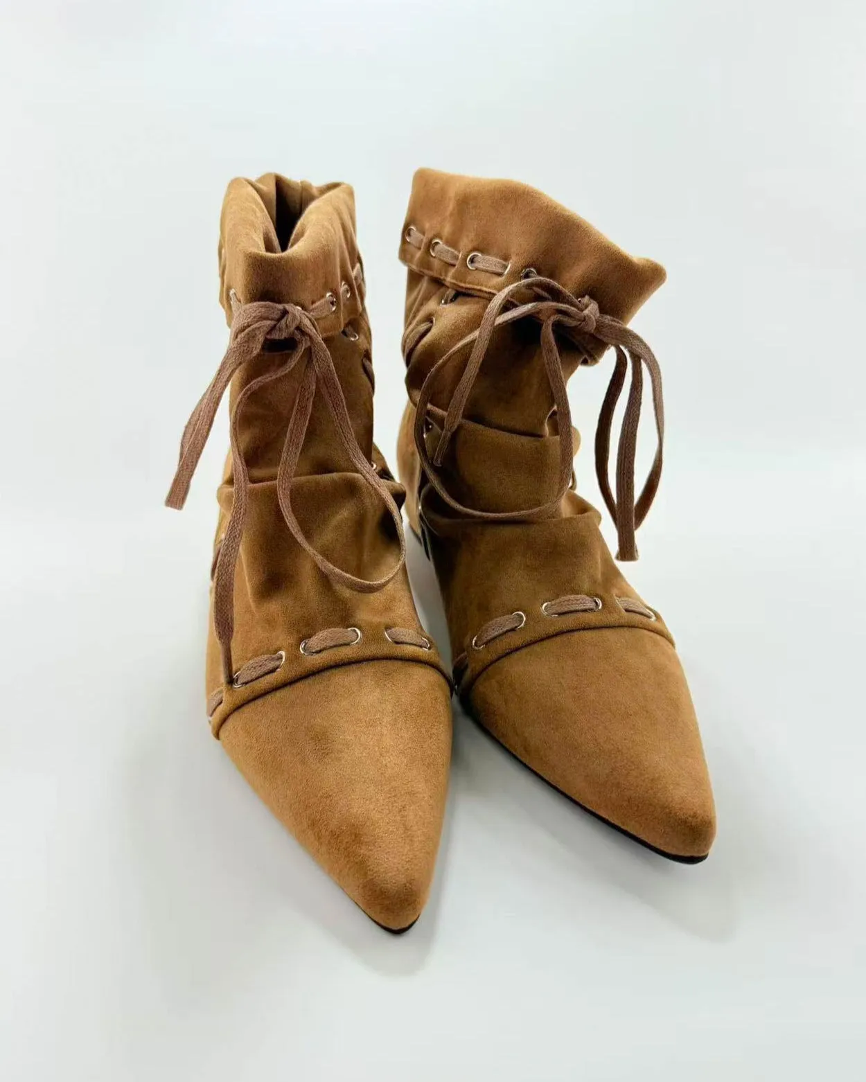 Suede Middle Top Point Toe Boots sold by Raboesy product image thumbnail 5