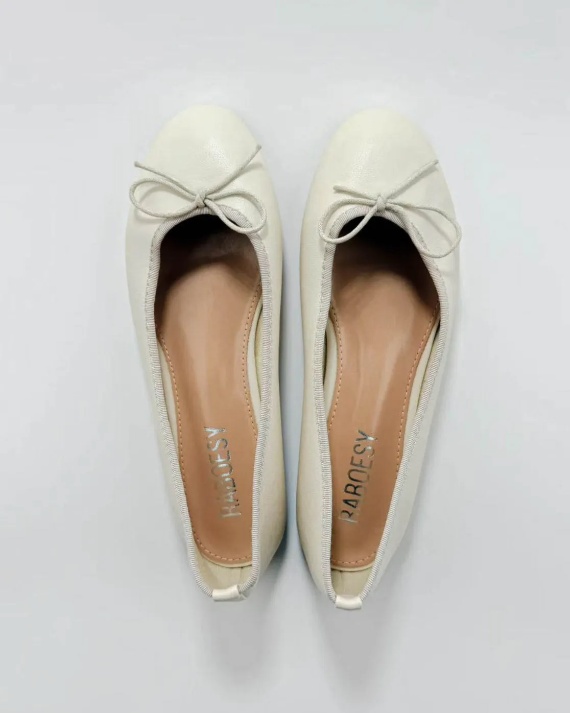 Tie Bow Round Toe Ballet Flats sold by Raboesy