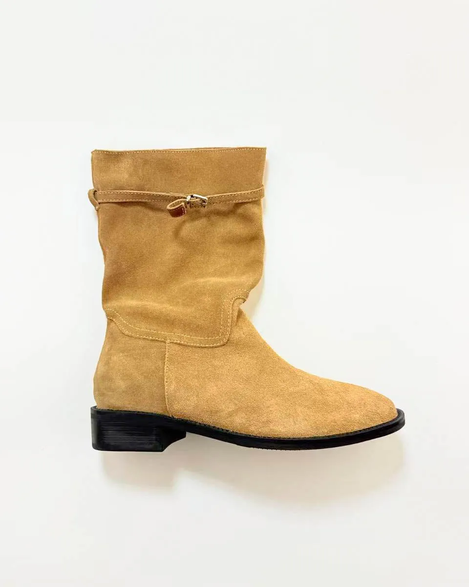 Suede Side Buckle Boots sold by Raboesy product image thumbnail 5