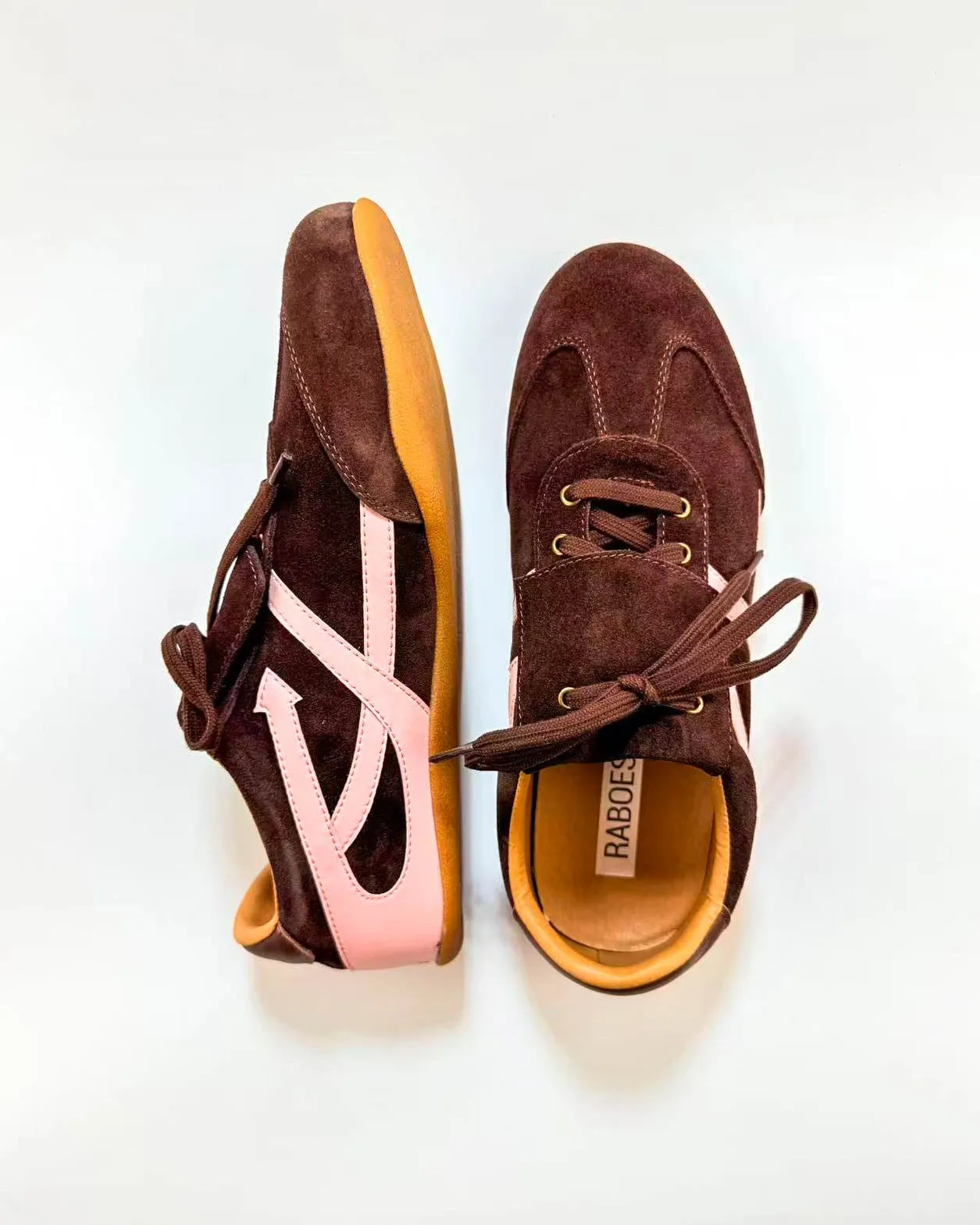 Suede Tied Round Toe Sneakers sold by Raboesy product image thumbnail 2