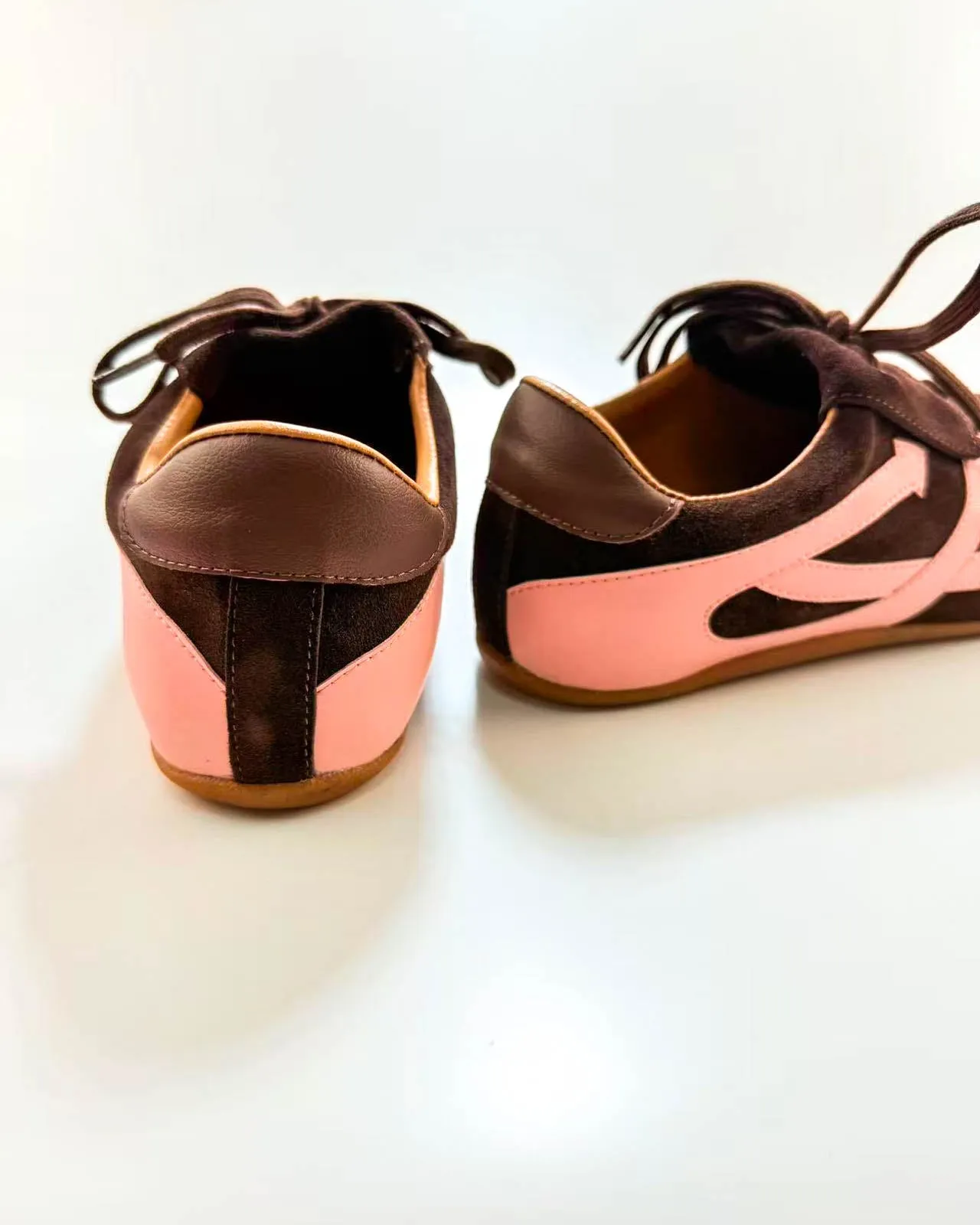 Suede Tied Round Toe Sneakers sold by Raboesy product image thumbnail 4