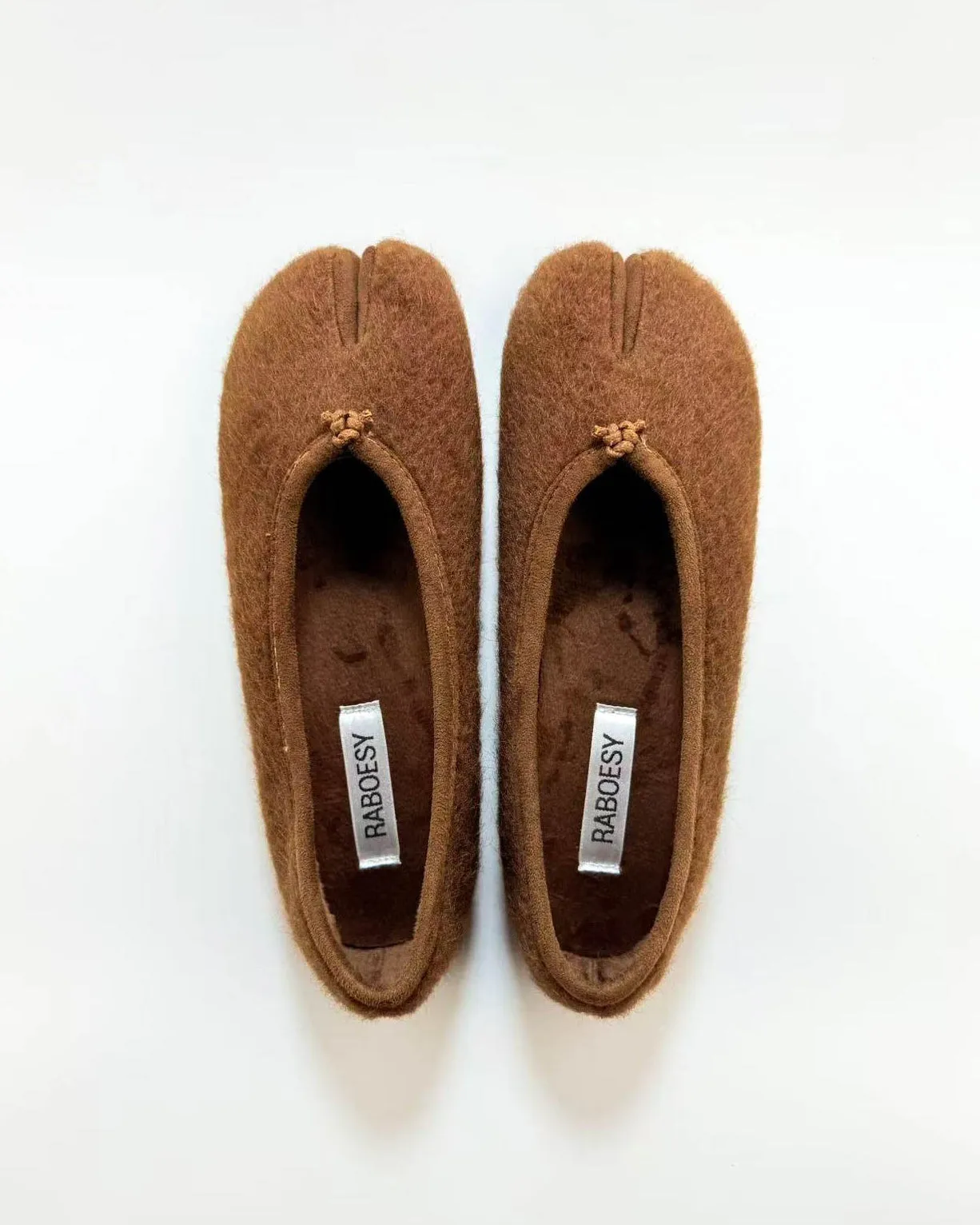 Faux Fur Tabi Flats sold by Raboesy